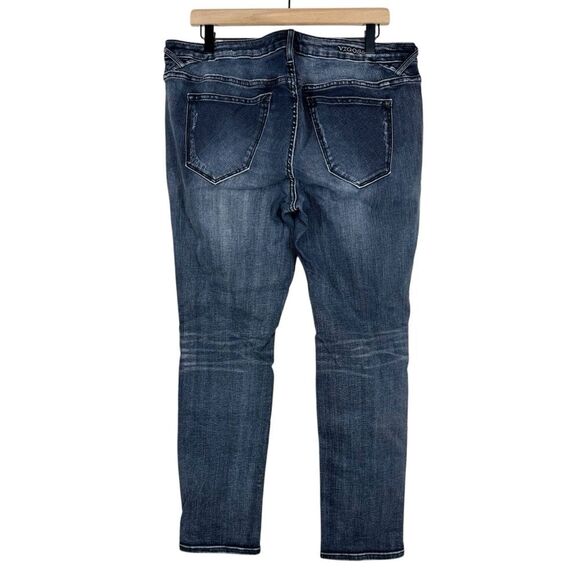 Vigoss The Thompson Tomboy Jeans Stretch Distressed Washed Black Plus Size 16 - Picture 6 of 8